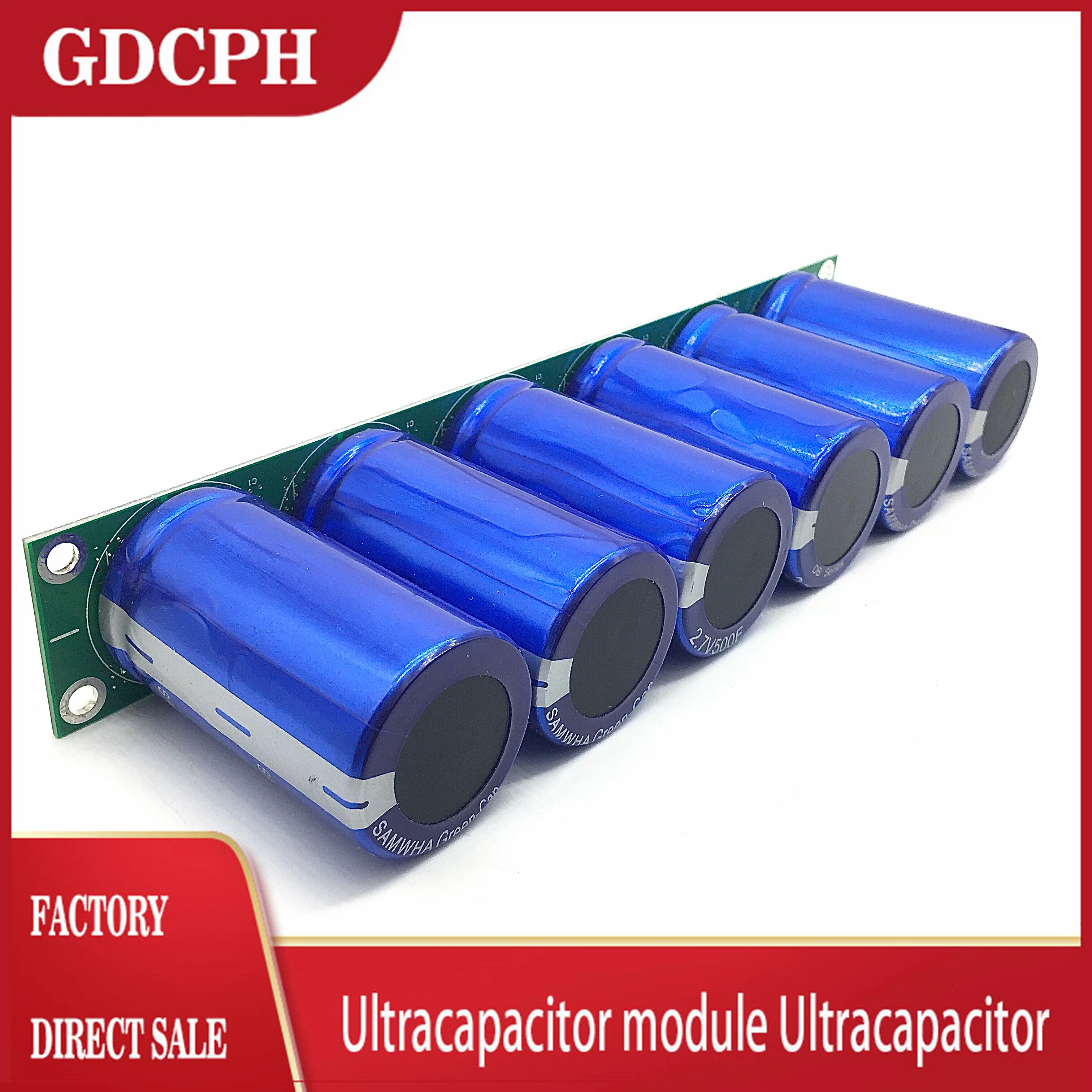 Super Fara Capacitor Automotive Electronic Rectifier 16V83F 2.7V500F Screw Hole Capacity Module | Электронные компоненты и