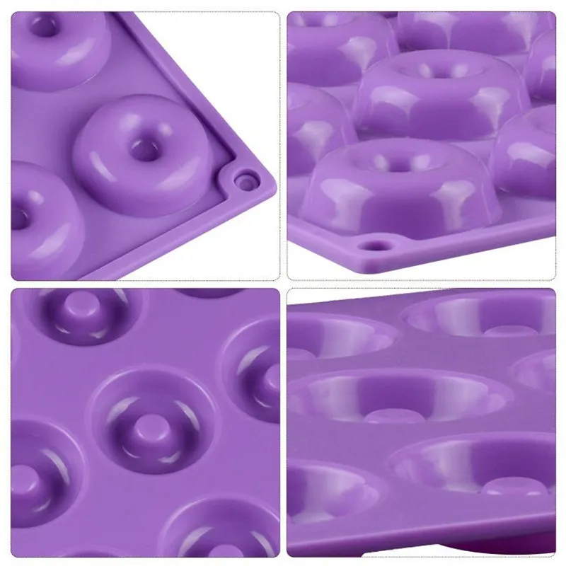 18 Cavity Silicone Donuts Mold Bakeware 24 Cells Mini Chocolate Biscuit Cake Baking Dessert Jelly Pastry Tools Color Random | Дом и сад
