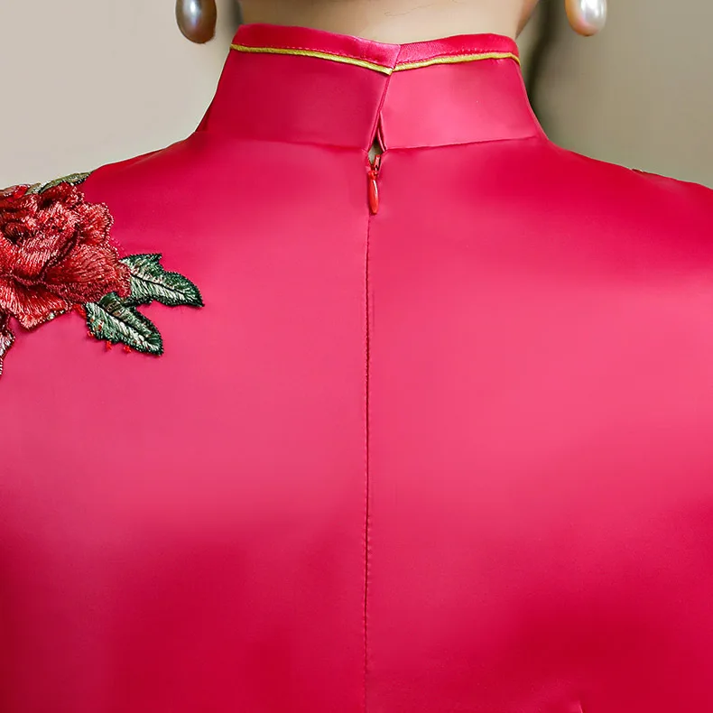 Вечерние Длинные Cheongsam в стиле ретро сексуальное тонкое платье свадебное