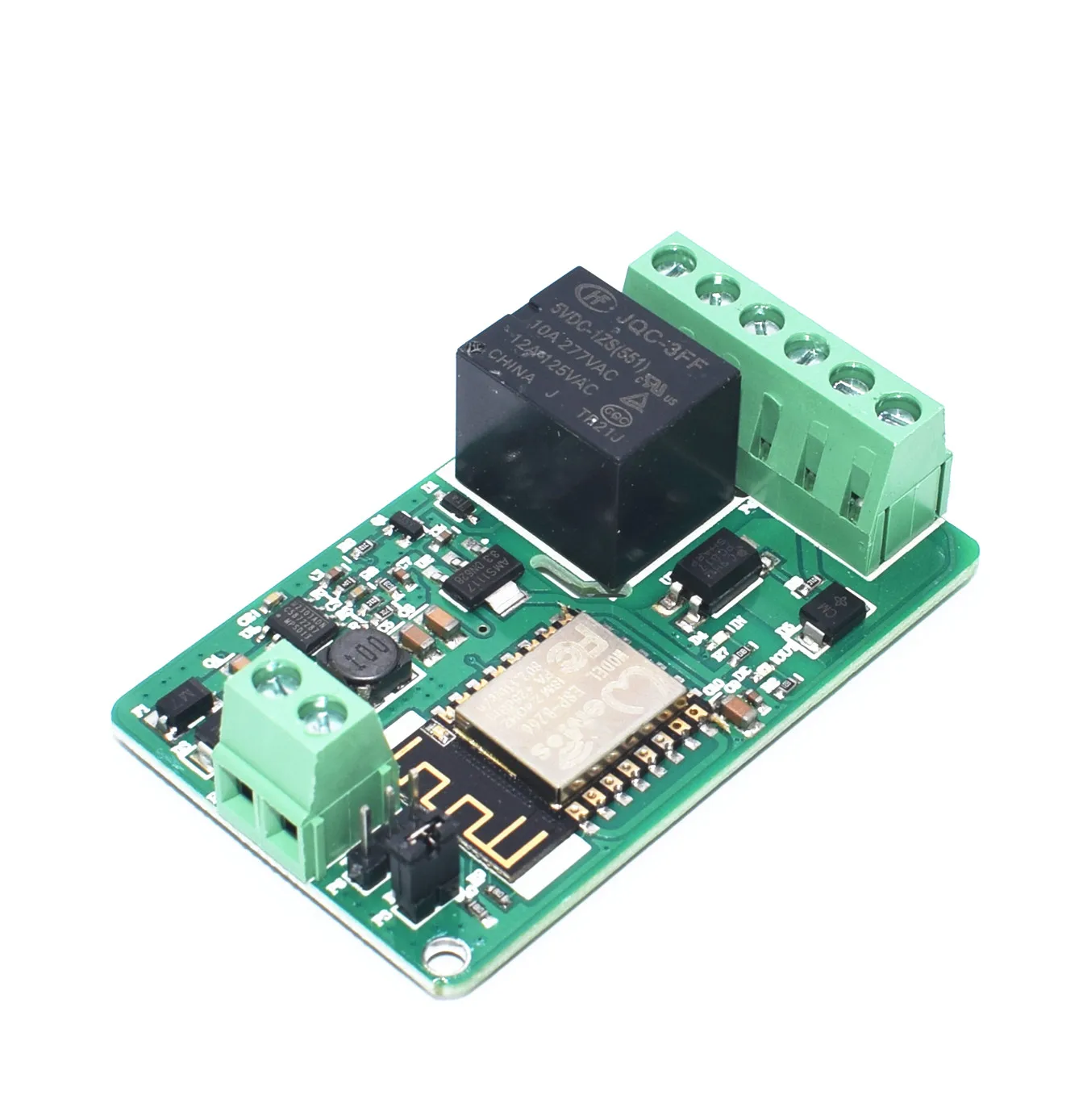 Новое поступление, 1 шт., Green ESP8266 10A 220 В, сетевое реле, WIFI модуль, вход, DC 7 В ~ 30 в, модуль A21