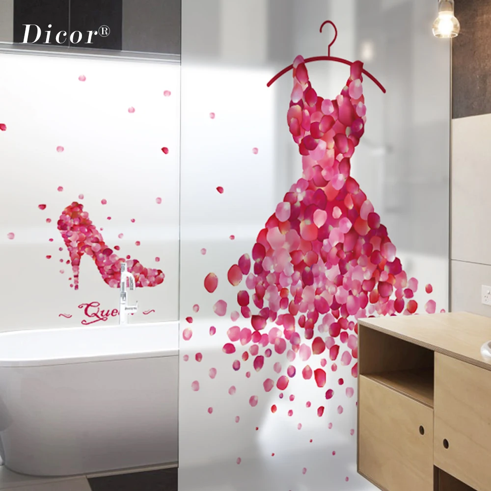 Красная витражная пленка DICOR для окон матовая непрозрачная стеклянная наклейка