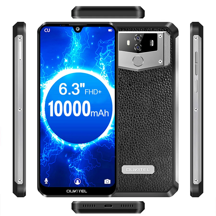 OUKITEL K12 водослива 6," FHD+ Android 9,0 1080*2340 16MP смартфон 6 ГБ 64 Гб Face ID 10000 мАч 5 В/6A OTG NFC мобильный телефон
