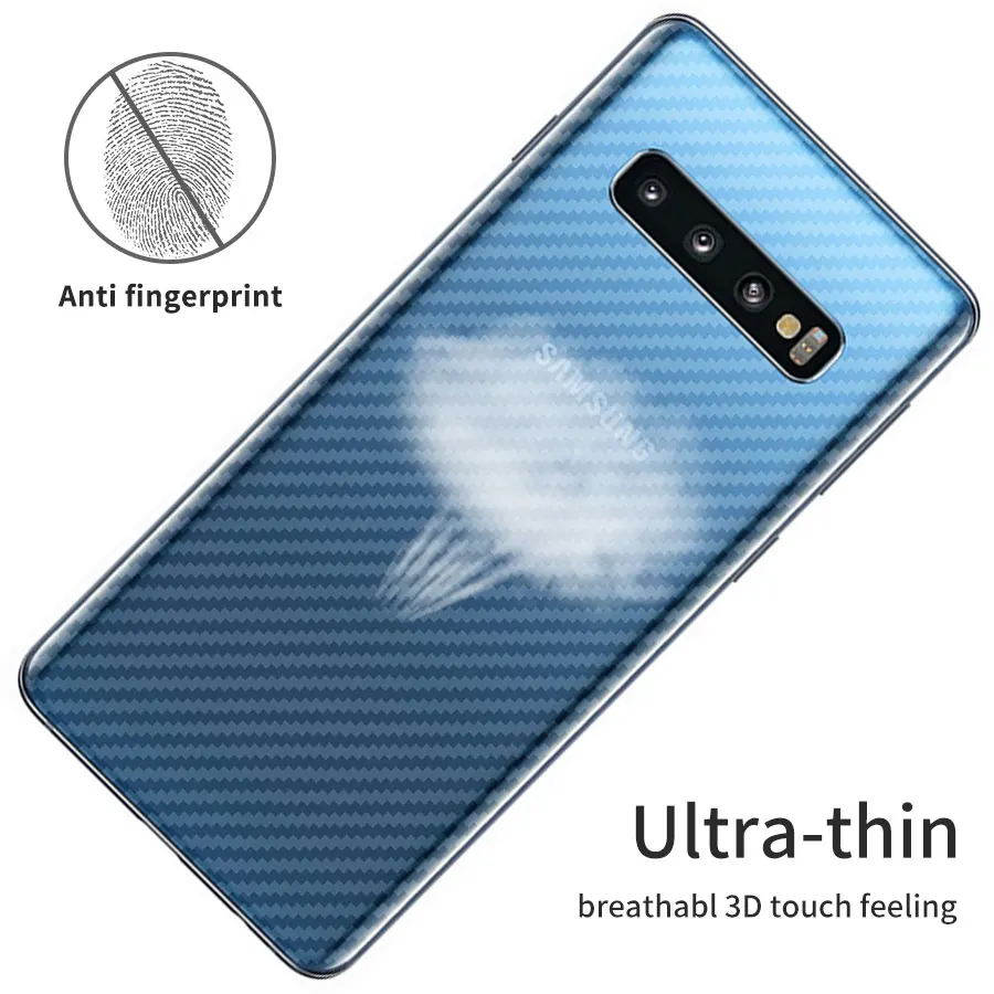 10 шт для samsung Galaxy Note7 9 плюс 8 S6 S9 S8 S7 A8 A5 A7 A3 Note9 Note8 углеродного волокна задняя Экран
