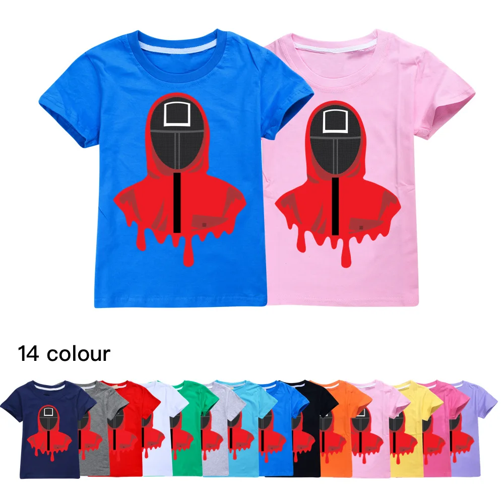 

Новые детские футболки с принтом кальмара, детские футболки унисекс, топы в стиле Харадзюку, футболки в стиле хип-хоп, повседневные хлопковы...