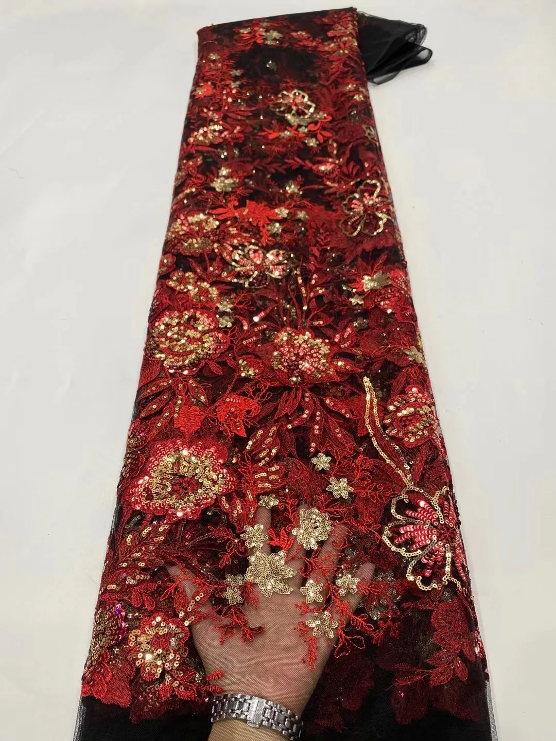 

African Net Lace Fabric 2021 High Quality Elegant Nigerian Wedding Lace Fabrics Stones French Tulle Lace Material For Sewing