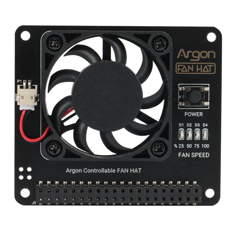 

Аргоновый вентилятор для Raspberry Pi 4 GPIO, плата расширения с функцией вентилятора охлаждения, кнопка питания для Raspberry Pi 4B/3B +/3B