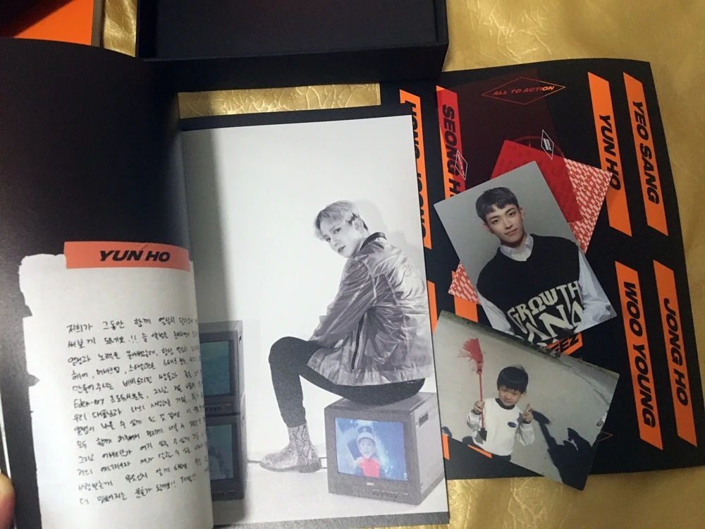 Расписанный вручную ATEEZ TREASURE FIN: альбом с автографом все в действии K POP