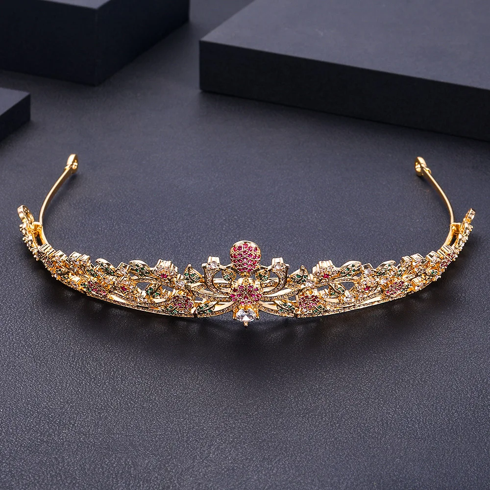 Женские свадебные головные уборы jankelly с кристаллами и кубиками циркона оптовая