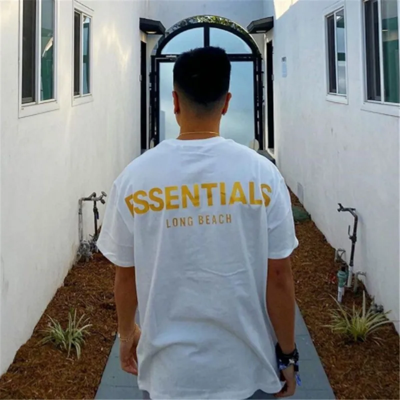 

2020SS FOG Essentials Boxy 3M Reflective T Shirt Men Wome Casual 1:1 High Quality Essentials T-shirts Top Tees