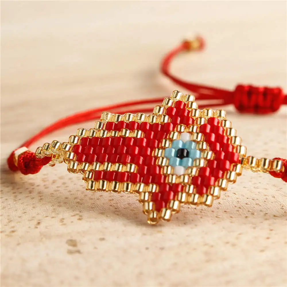 Go2boho Perles MIYUKI браслет evil eye Fatima Hamsa браслеты для женщин Delica бусы ювелирные изделия Pulsera Mujer ручной работы Boho
