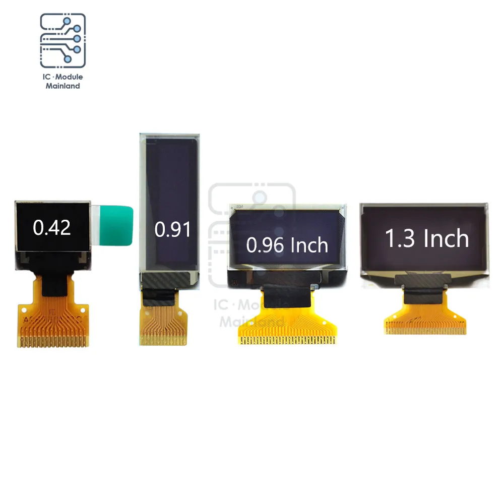 OLED Дисплей ЖК 0.42 0.91 0.96 1.3 Дюйма Синий Белый Экран Модуль 0.42 0.91 0.96 1.3 Дюйма Для Ардуино.