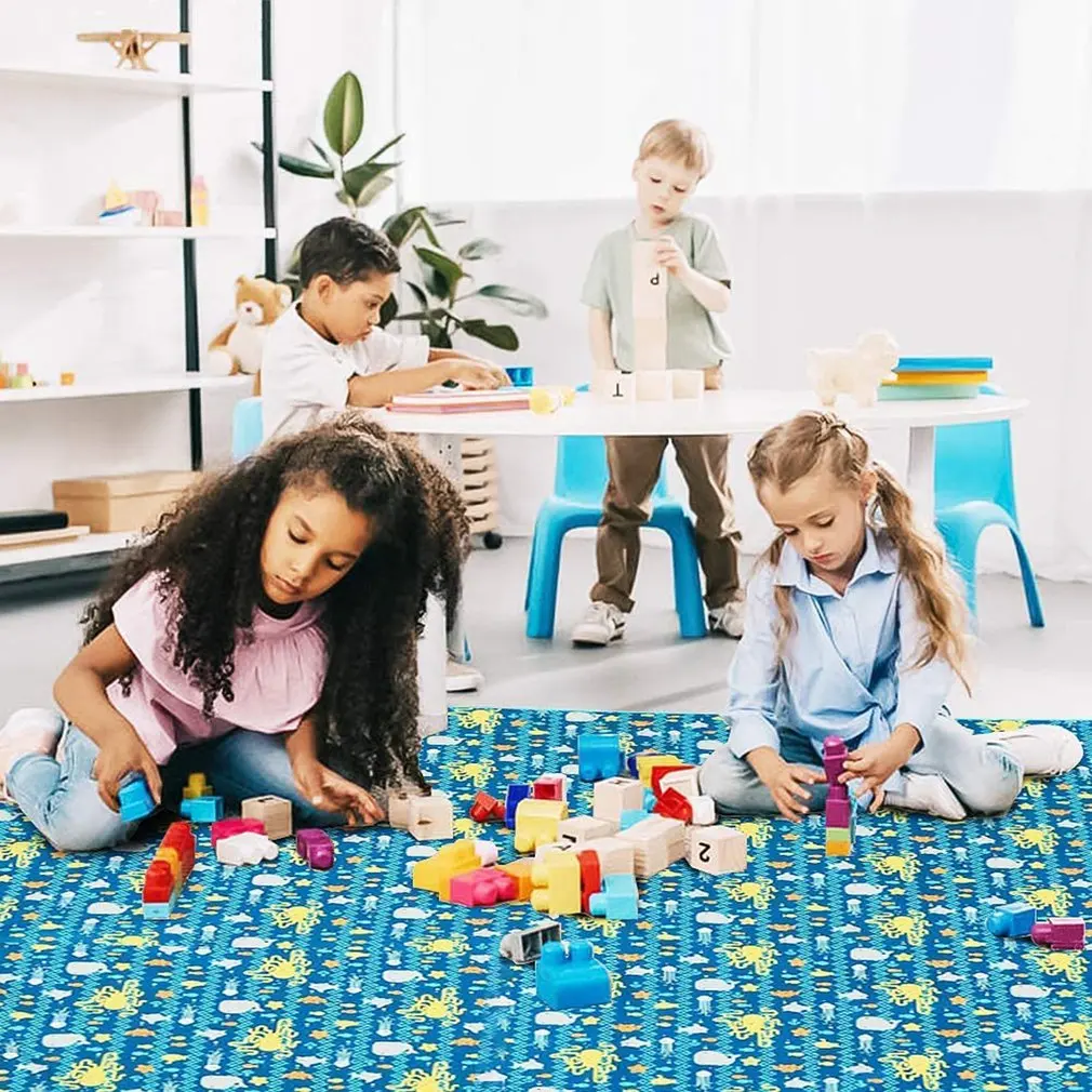 

Детский нескользящий коврик для сиденья, игровой коврик, водонепроницаемый Настольный коврик 130*130 см, защитный напольный коврик для защиты ...