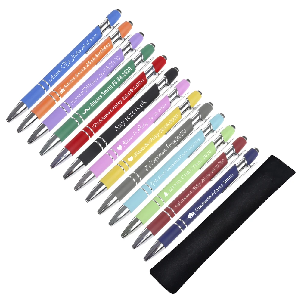 100 шт. персонализированные пользовательские металлические шариковые ручки
