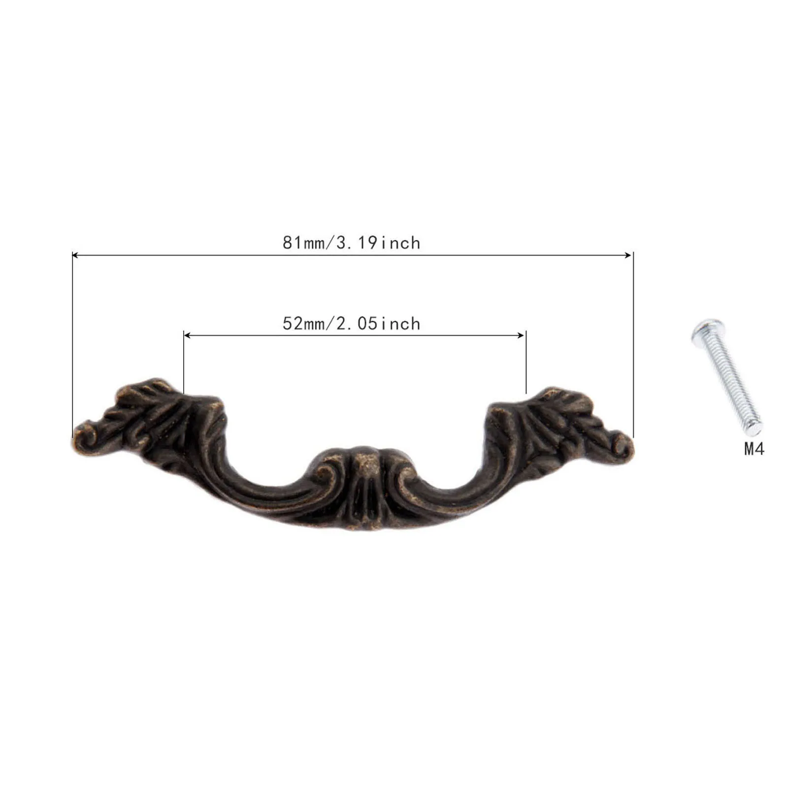 

Ручка в стиле ретро Винтаж античная бронза тянуть Европейский Стиль 116 мм/81 мм ручка двери шкафа кухонный шкаф ящик деревянная шкатулка для украшений