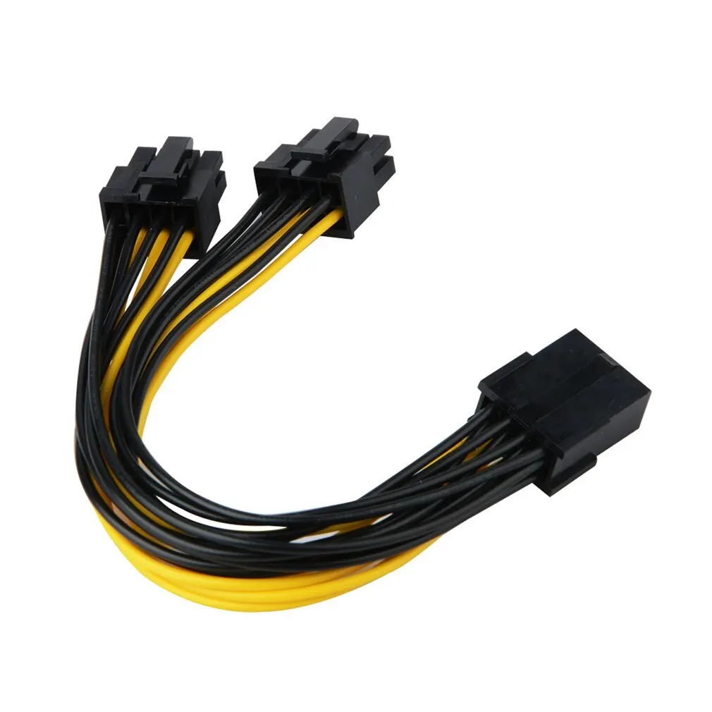 

8 Pin Female Adapter Dual Port 8P 6 + 2 Position Male Connector GPU Graphics Video Card Power Extension Cable