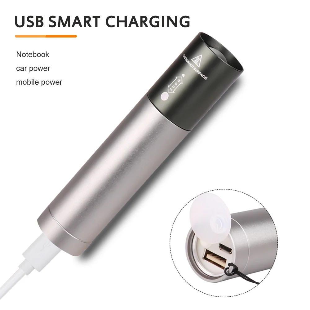 Новый флэш светильник Mini T6 LED Водонепроницаемая Рабочая лампа USB наружный кемпинг