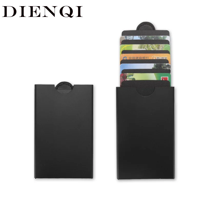 DIENQI Rfid блокировка антимагнитный женский кошелек винтажный деловой чехол для