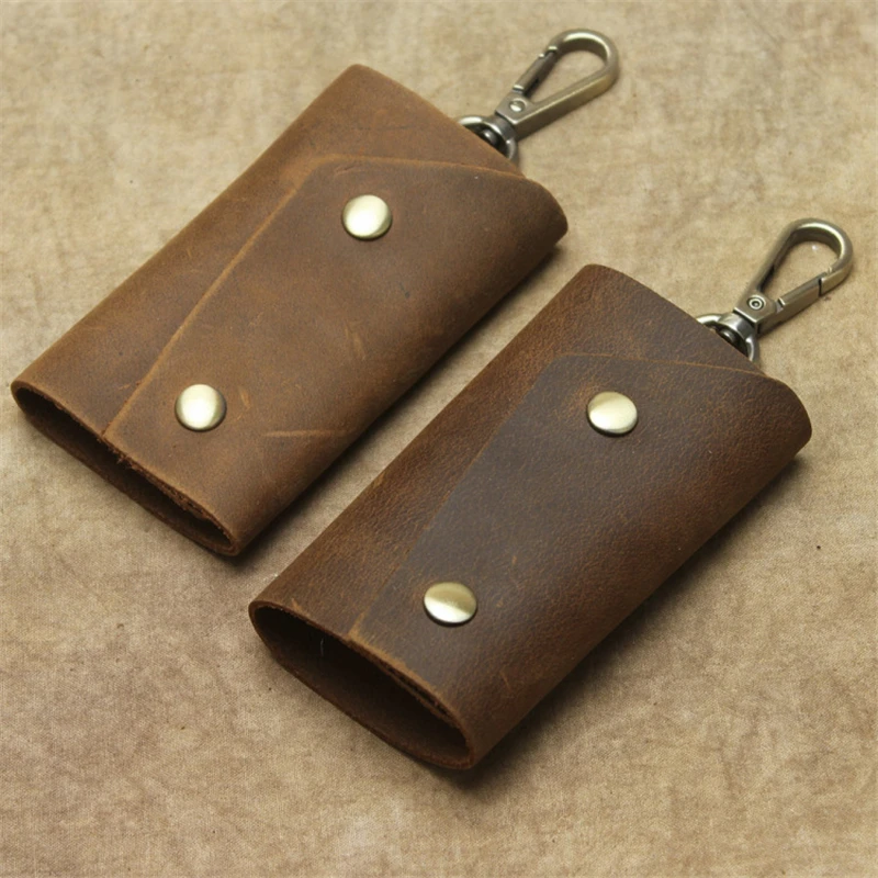 

key wallet holder for men Retro key case key chain handmade simple and practical The first layer of cowhide Less is more design