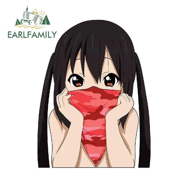 

EARLFAMILY 13cm x 10.1cm for Azusa Kaname Personality Waterproof Creative Sticker Funny Car Sticker 3D Graffiti Decals
