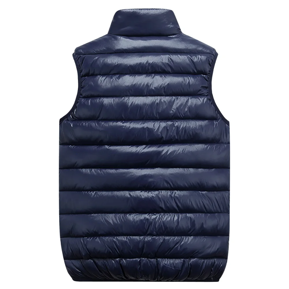 

Winter Men's Sleeveless Jacket Big Sizes Black Vest Autumn Casual Warm Thick Coats Male Cotton-Padded Fashion Men Waistcoat Vest