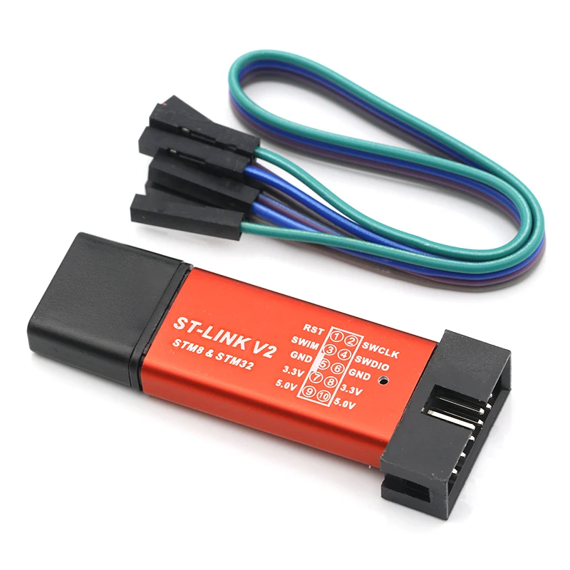 1 комплект ST LINK Stlink ST-Link V2 Mini STM8 STM32 симулятор скачать программист Программирование с крышкой DuPont кабель ST Link V2