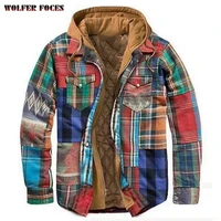 mens autumn and winter jacket thickened cotton padded jacket with non positioning printing hooded