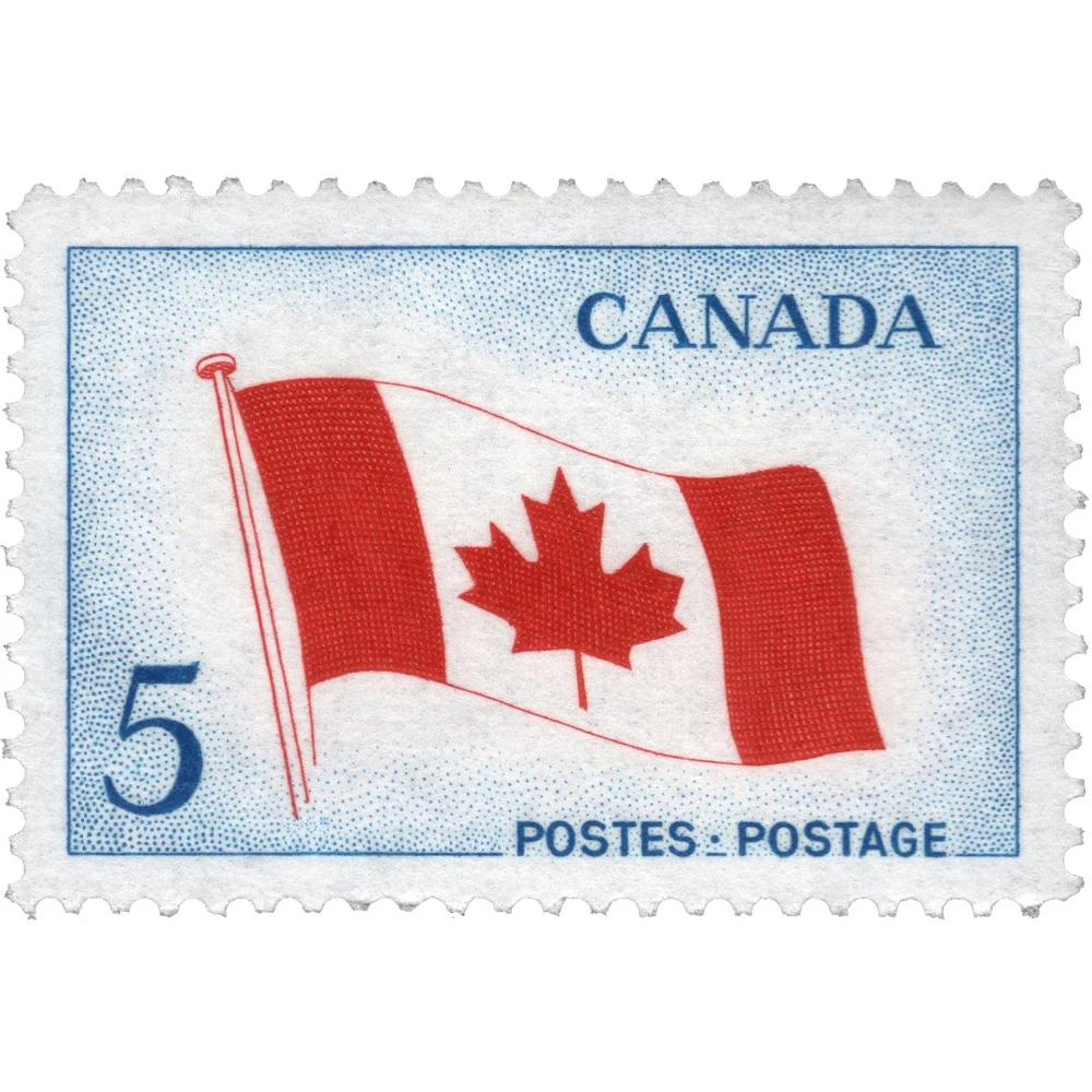 Марка Канады The National Flag of Canada. Негашеная 10шт | Дом и сад