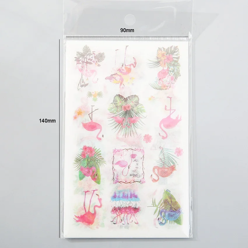 

free shipping 20packs Fresh flamingo creative photo album decoration hand account daily DIY stickers stickers