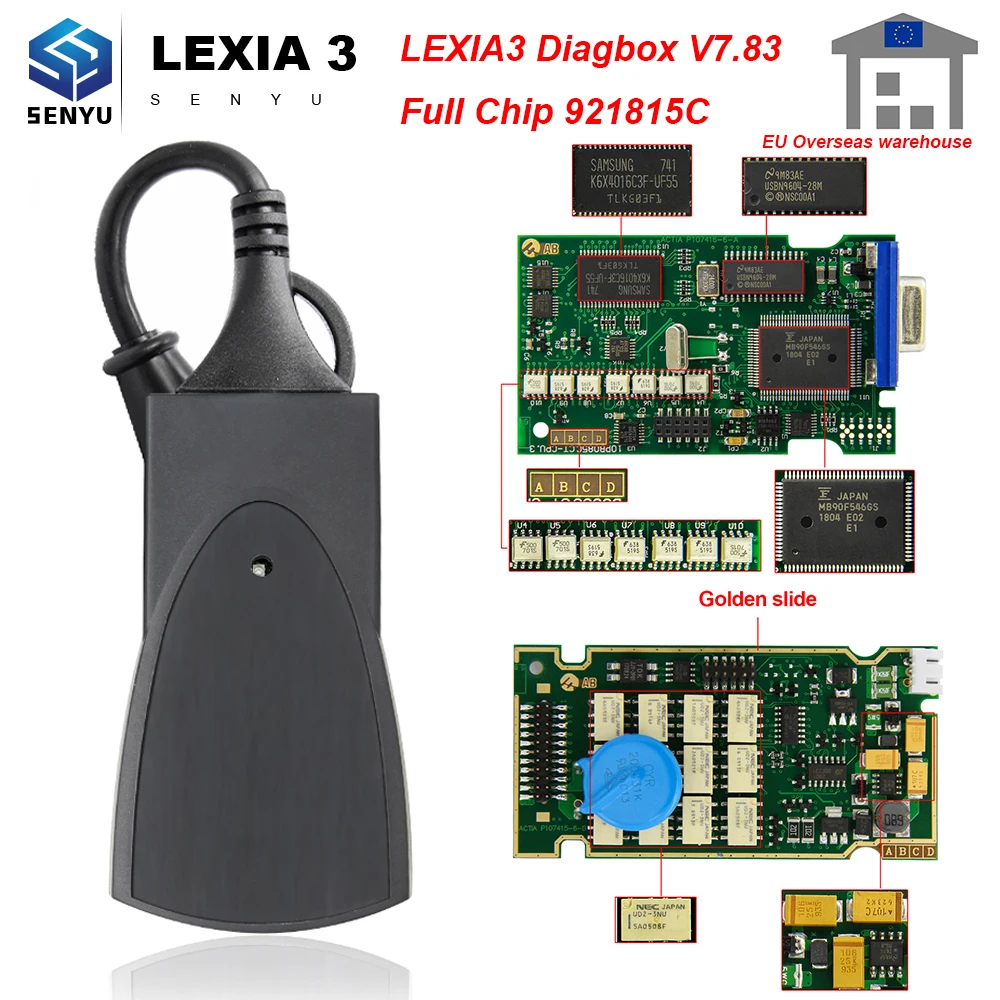Lexia 3 полный чип 921815C PP2000 Diagbox V7.83 Lexia3 OBD2 сканер для Citroen/peugeot OBD OBD2 автомобильный диагностический инструмент для PSA
