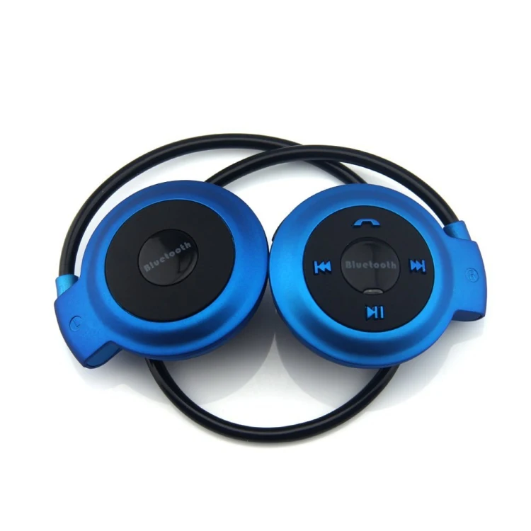 Синий Умный MP3-плеер Bluetooth наушники Беспроводная Спортивная гарнитура MP3-плеер с fm-радио, стерео наушники TF карта MP3 - Цвет: Синий