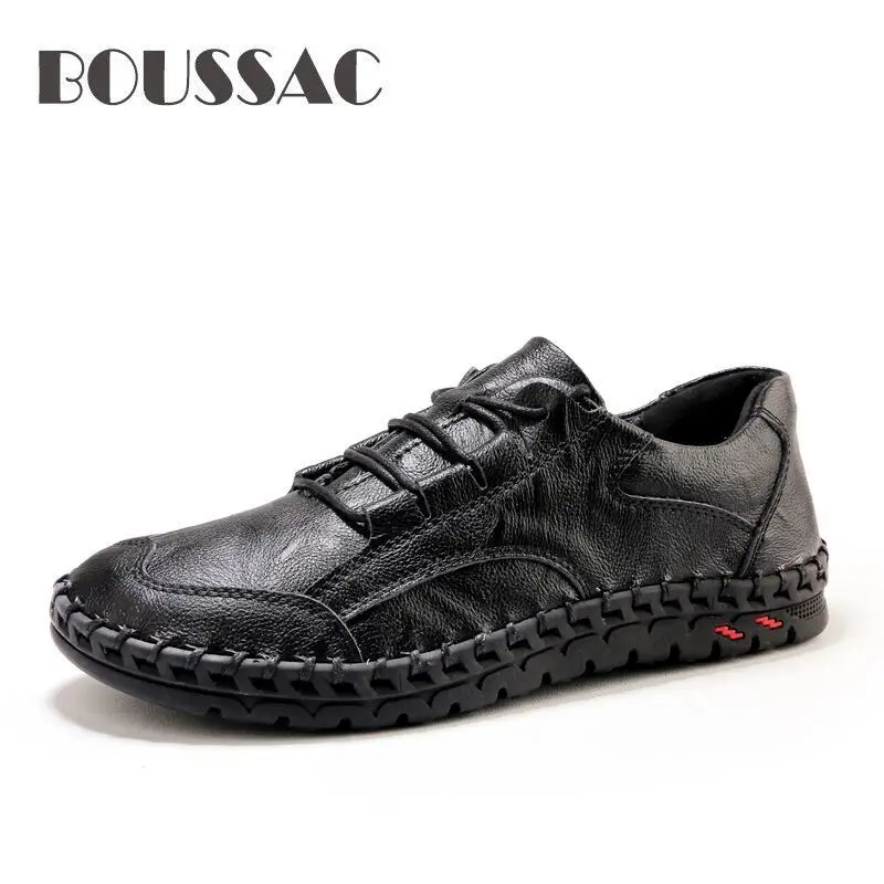 BOUSSAC фирменный дизайн мужские лоферы мягкие мокасины Высококачественная Мужская