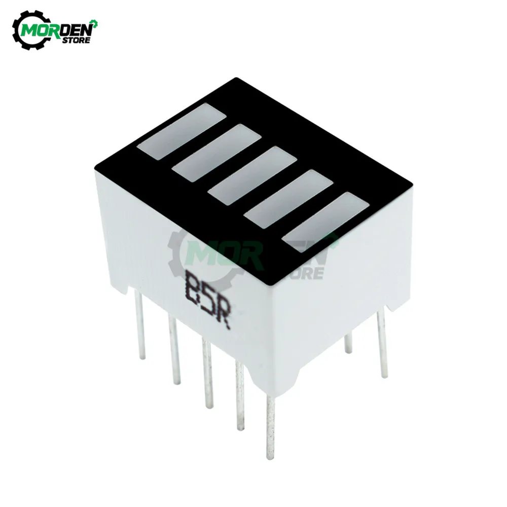 5 шт./лот 5-сегментная Светодиодная лампа красного цвета 1-значный светодиодный