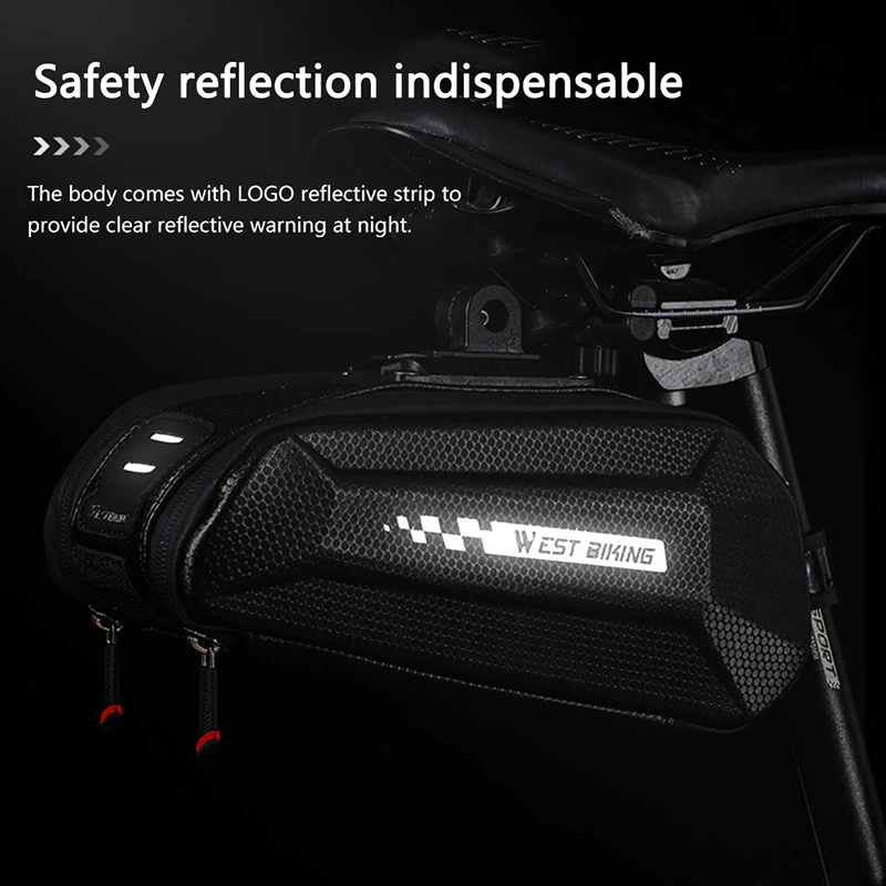 

Bicycle Hard Shell Package Cycling Tail Bag Fast Demand Support Package Silicone Anti-slip Large Capacity Tail Bag