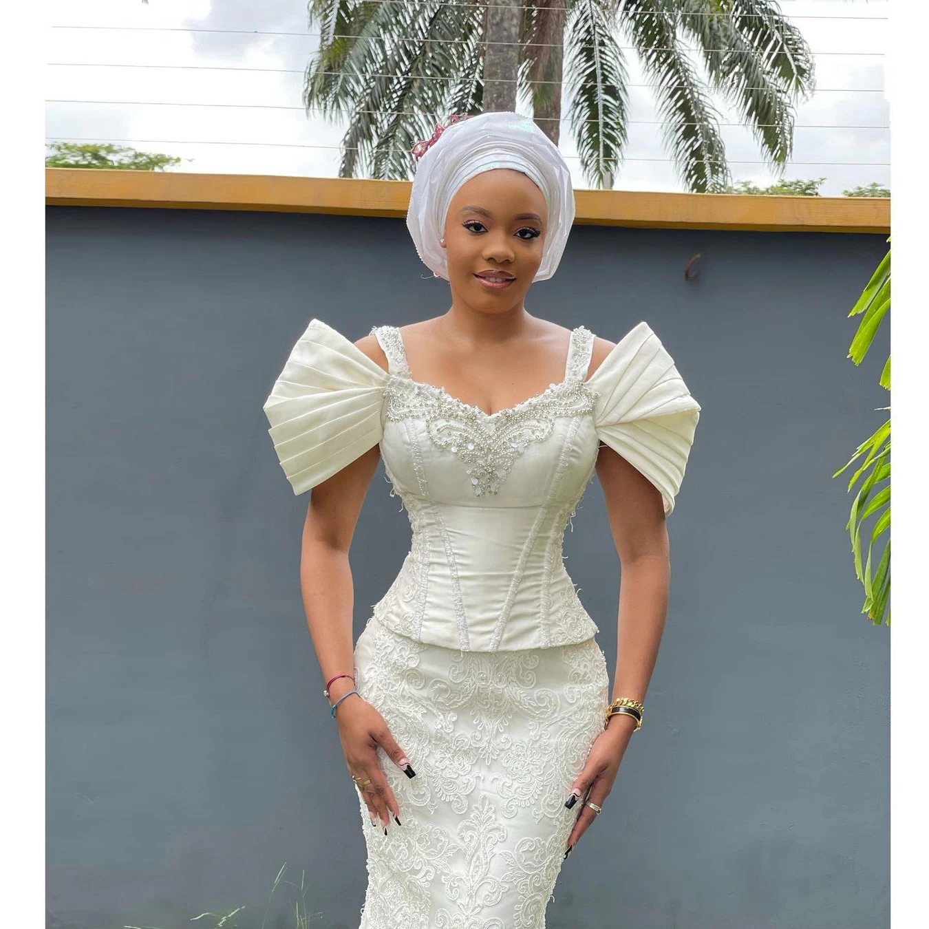 

Aso Ebi Elegant Two Piece Mermaid Prom Dresses Lace Appliques Beaded African Women Wedding Party Gowns Plus Size Custom Made