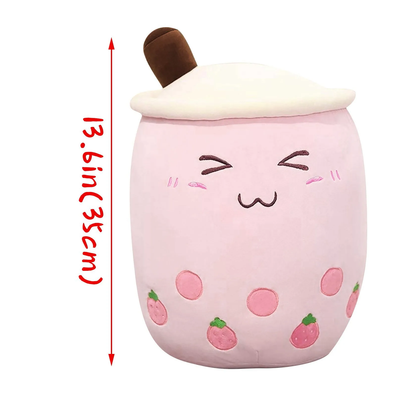 

cute cartoon bubble tea cup shaped pillow Cartoon Soft Cute Milk Tea Cup Plush Doll soft back cushion funny food plush toys#4