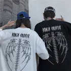 Футболка женская летняя, черная, Готическая, большого размера