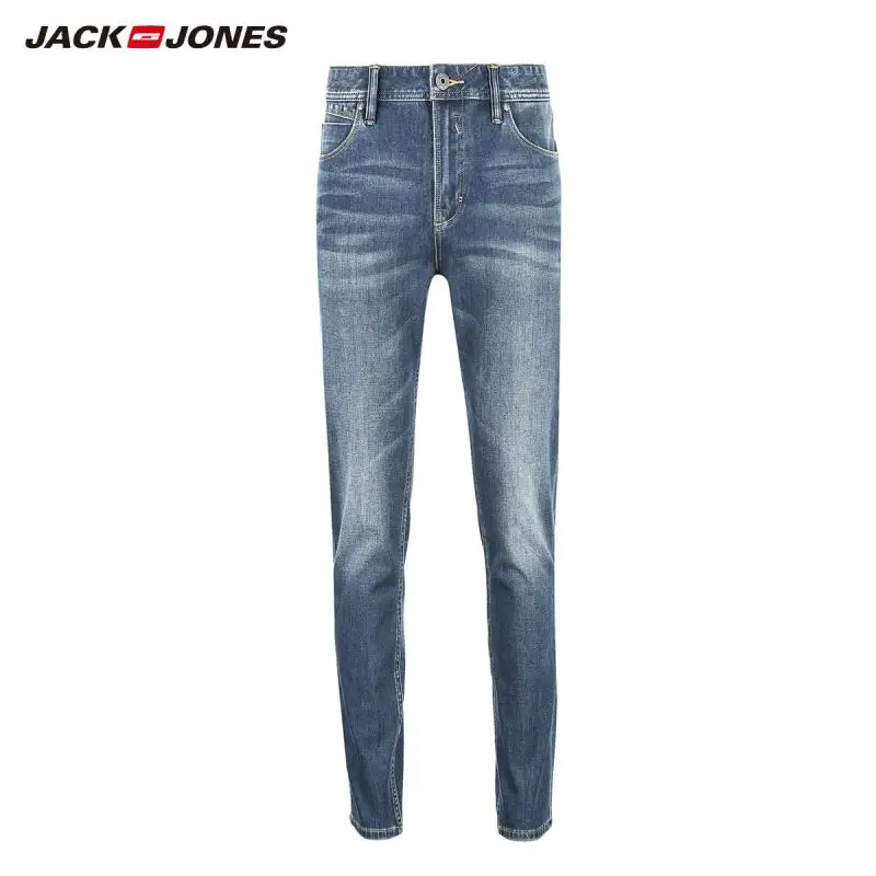 JackJones мужские эластичные мужские джинсы хлопковые джинсовые широкие брюки подходят брюки бренд Мужская одежда 219132584 - Цвет: 501-Skinny