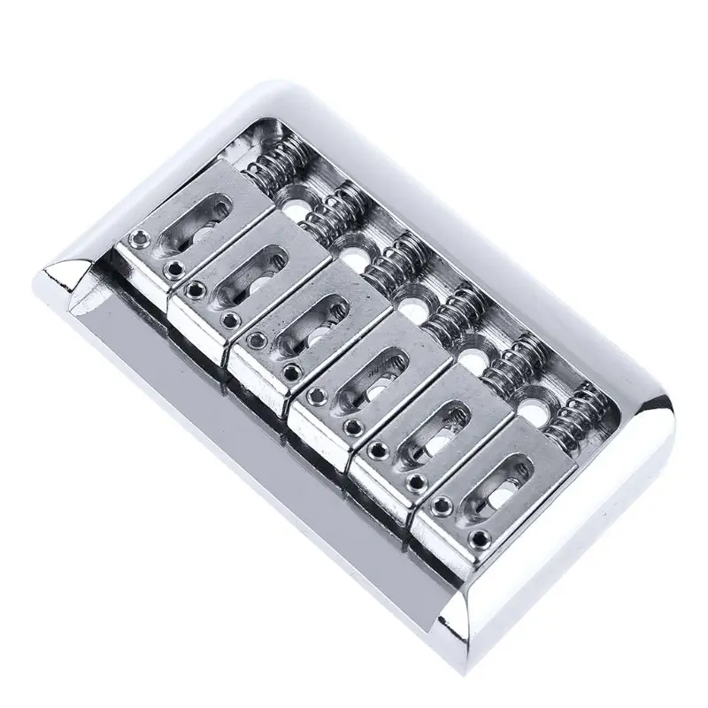 

Chrome FIXED HardTail 6 String ELECTRIC GUITAR BRIDGE TAILPIECE & Wrench Metal 652D