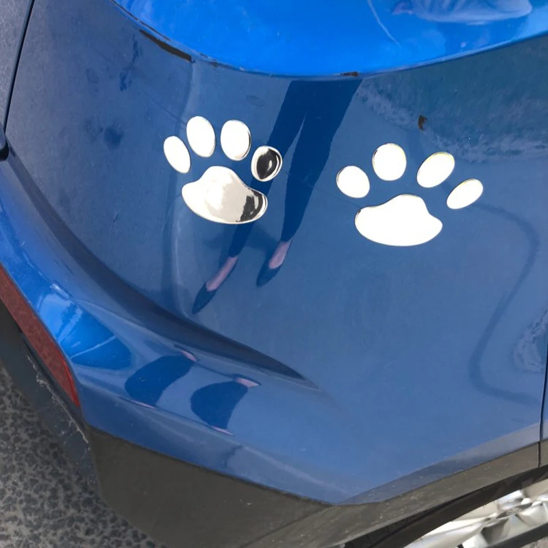 2pcs/set car stickers 3D animal dog cat bear footprint decal for Audi A-series C-series S-series SQ-series RS-series Q3 Q5 SQ5 Q |