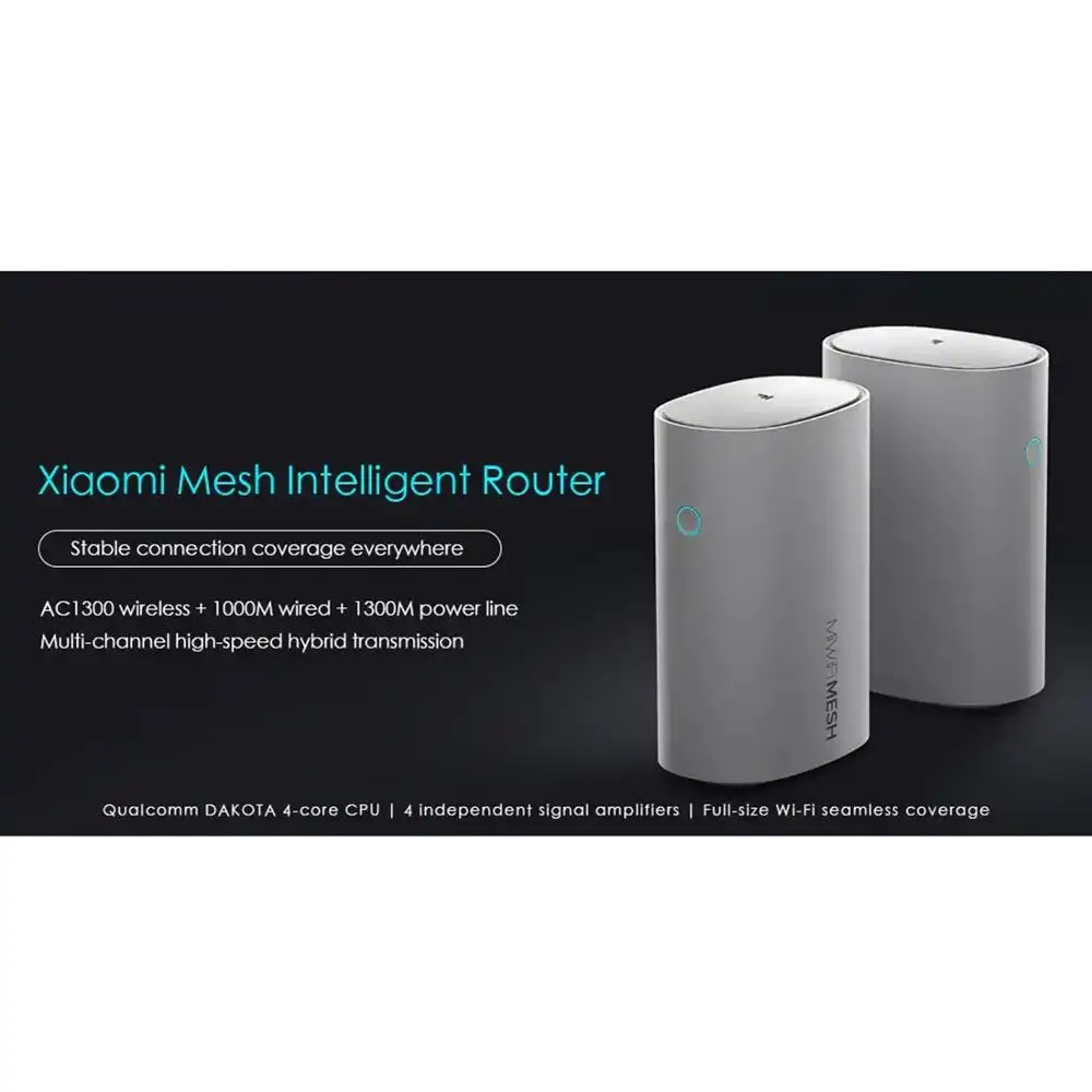 Xiaomi 2 шт. AC1300 2567 Мбит/с 256 Мб 4 ГГц и 5 сетчатый Wi-Fi роутер | Электроника