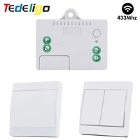 wireless rf433mhz kinetic switch smart home light switch self powered no battery need module wall panel transmitter for ledonoff