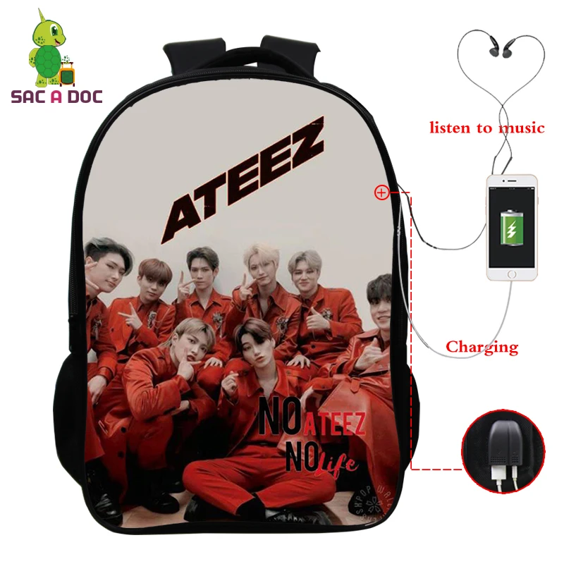 Школьные ранцы ATEEZ Grande MANHAN 2020 школьный рюкзак большой вместимости с принтом 16