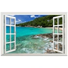 Виниловая настенная 3d наклейка с изображением зеленых гор, 90 х60 см