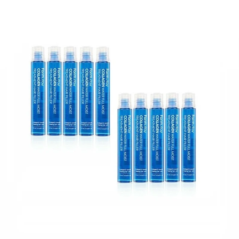 

Фермерский коллаген воды полный влажной очистки Филлер для волос 10 шт. белка ампулы для волос кератина волос потерять обработки Сыворотки п...