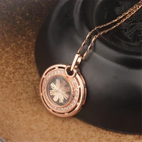loredana delicate fashion transparent zircon lucky spin snowflakes necklace for women most sincere protection for you