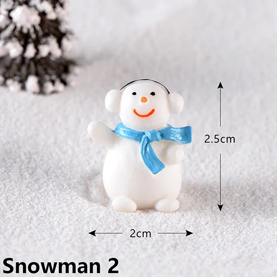 Snowman 2 1 шт. подарок микро бонсай для пейзажа Сказочный Сад домашний Декор Фигурка снеговика Мини Санта Клаус рождественские украшения аксессуары - Цвет: Snowman 2