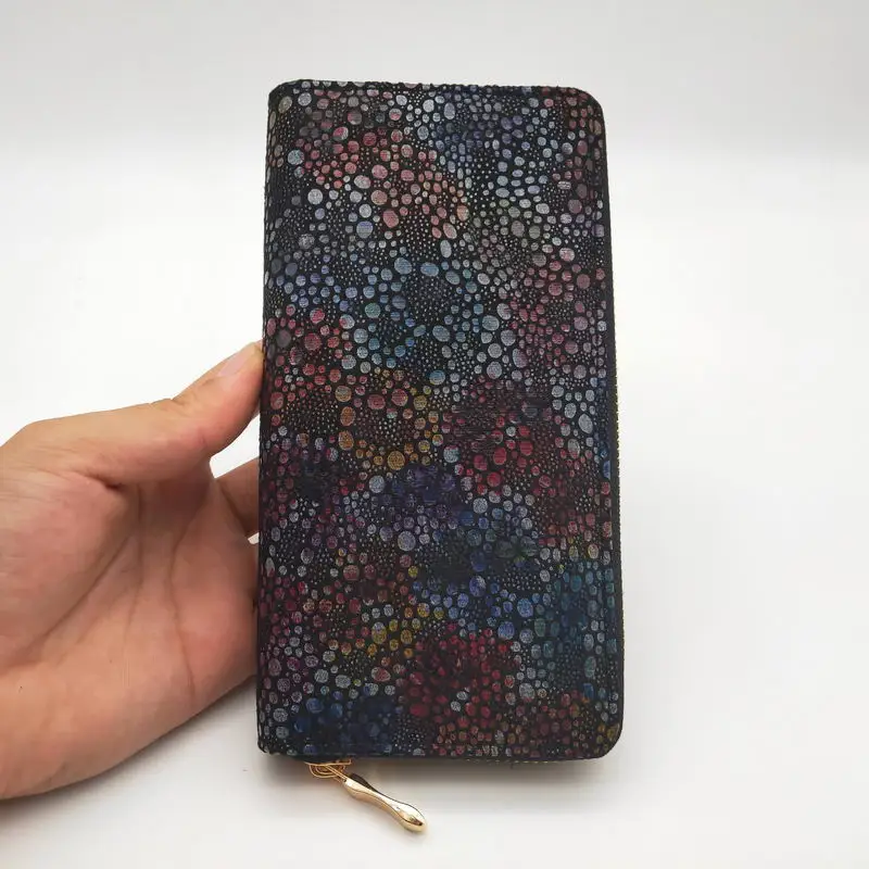 KANDRA Mottle женский кошелек длинный дизайн мягкий кожаный женский цветочный клатч кошелек держатель для карт телефон карман Подарочный Кошелек для монет