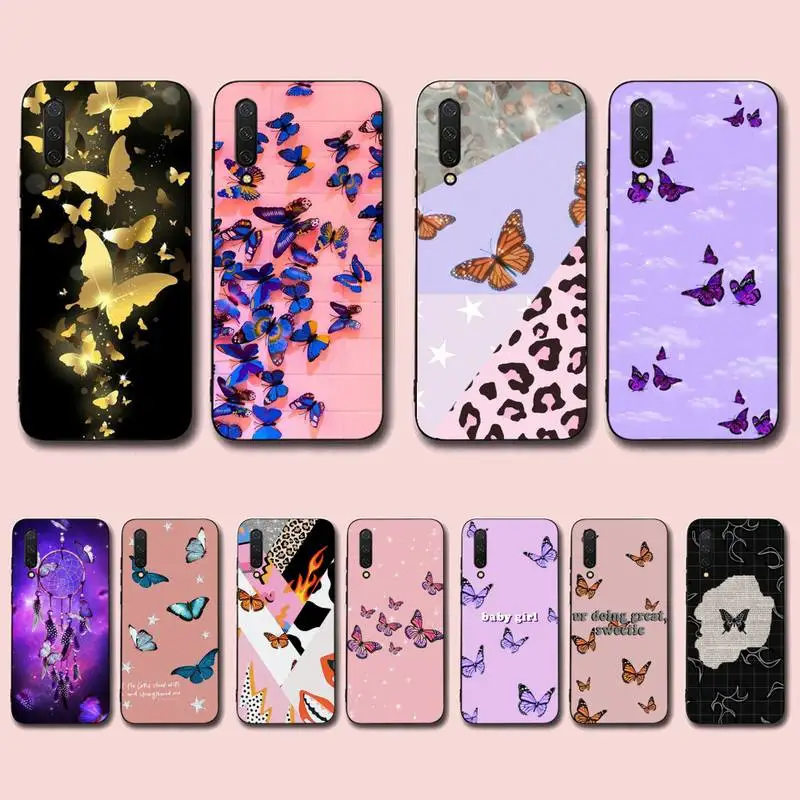 TOPLBPCS красивый голубой монарх прозрачная бабочка пастельный чехол для телефона