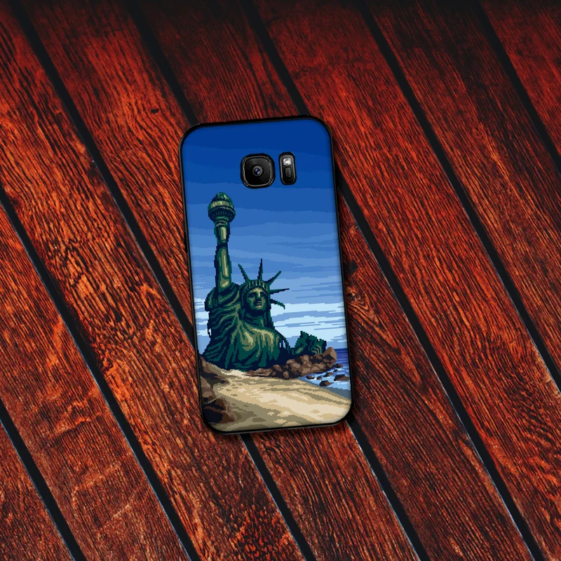 Ретро черный мягкий силиконовый чехол для телефона samsung A3 4 5 6 Plus 7 8 910 20 30 40 50 60 70 2018