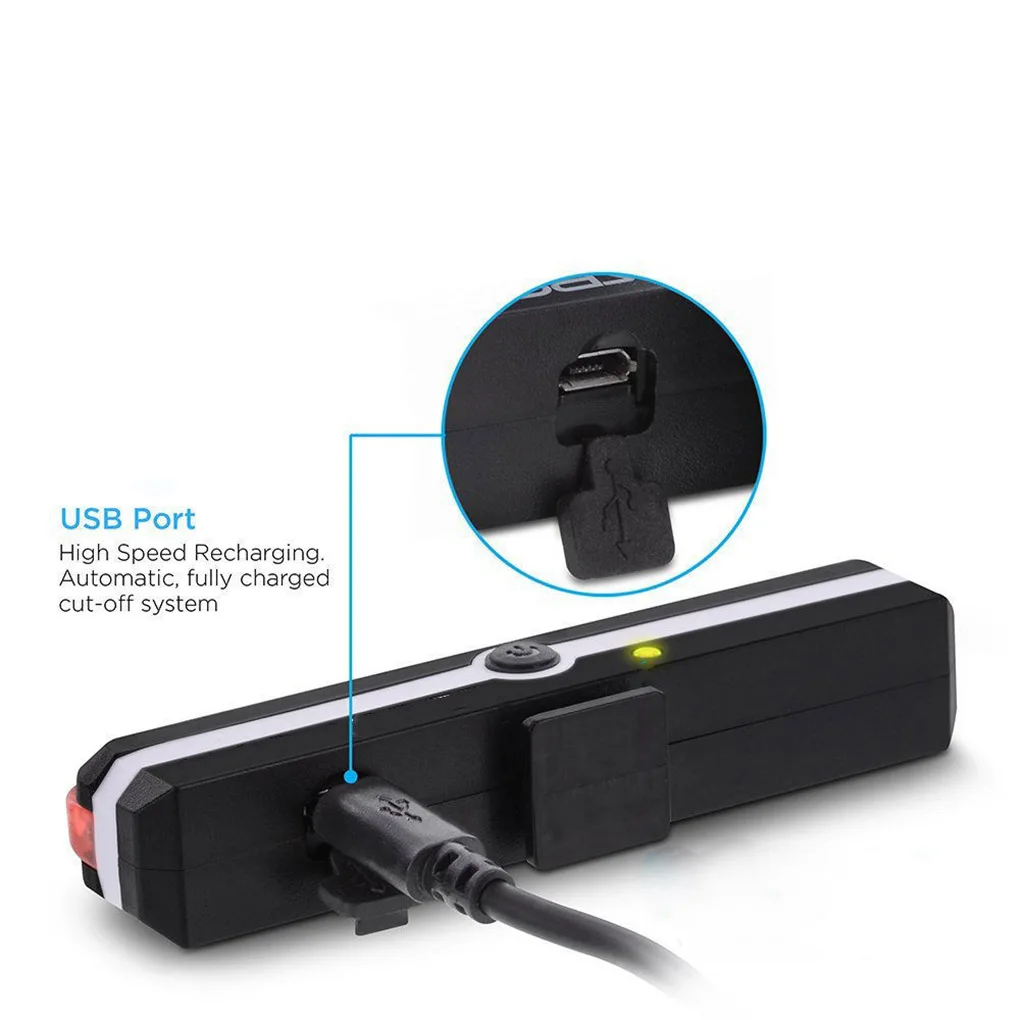 

USB Rechargeable Bike Light Cycling LED Front Rear Tail Light Lamp Mountain Bike Cycling Light